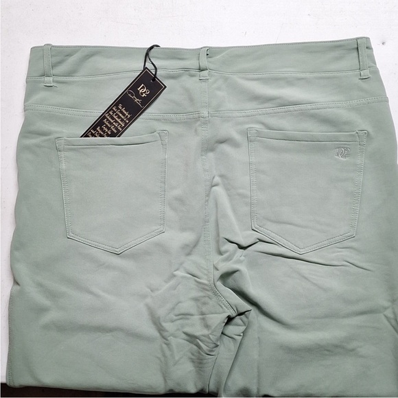 NEW! Diane Gilman Knit Flex STRETCH Skinny Jegging Jeans, Moss Green - Picture 4 of 10
